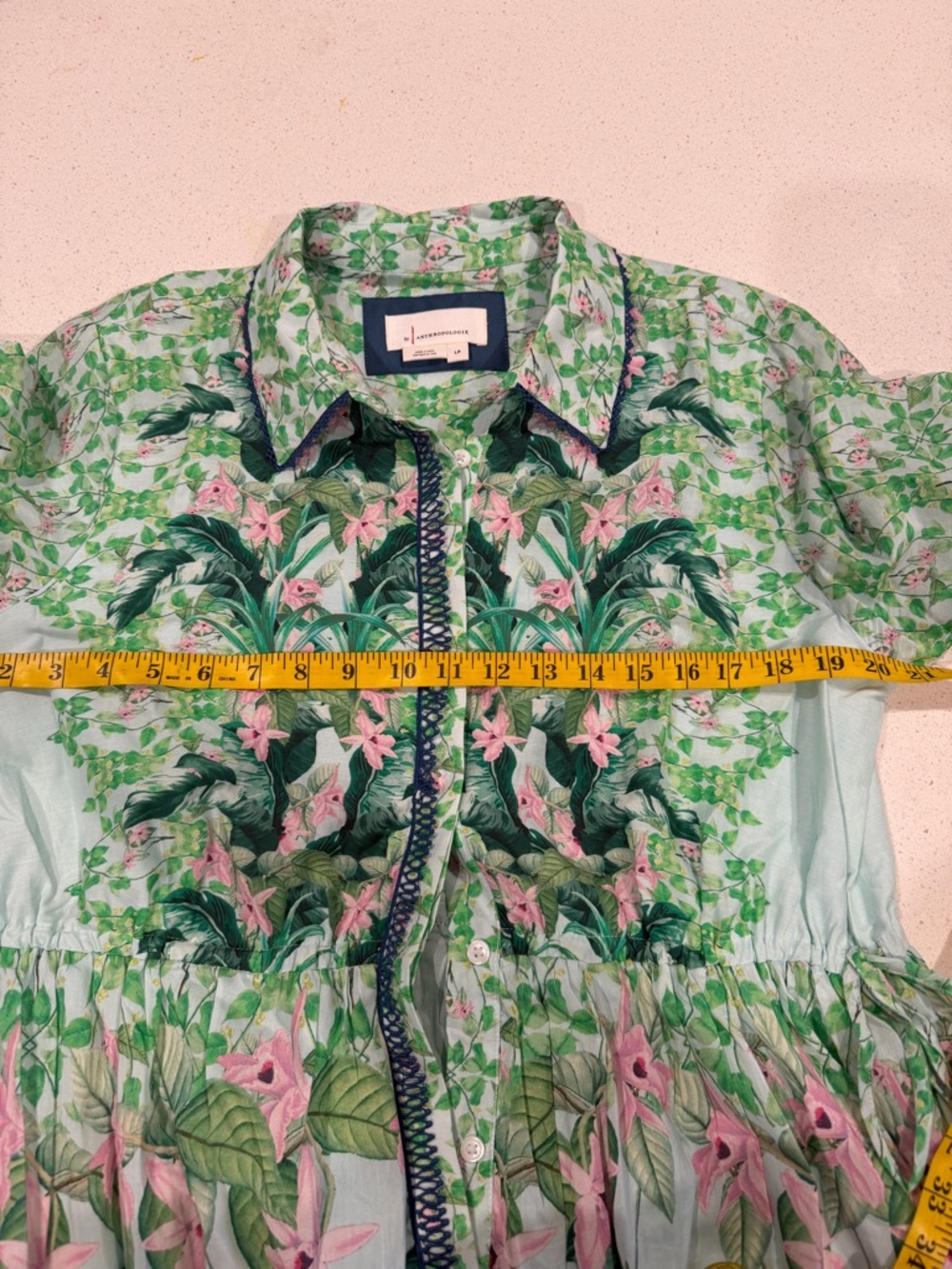 Anthropologie the Eleanora Long Sleeve Maxi Dress Size L - Picture 15 of 16